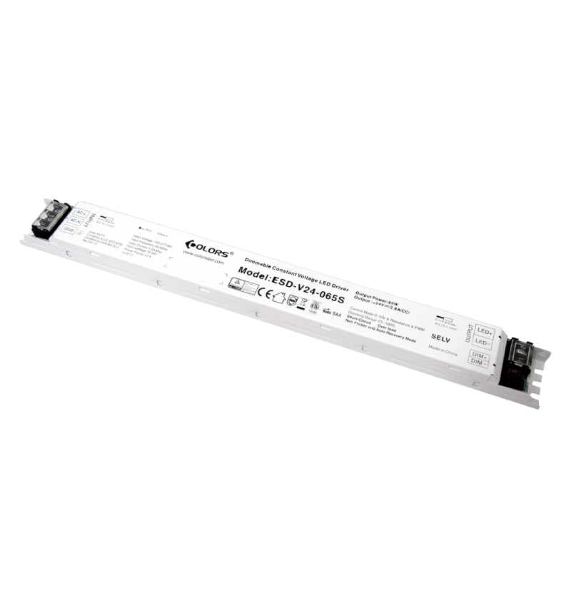 Fonte 24V Romalux 2,71A Dimerizável 65 watts IP20 Bivolt 363X34X22mm 60023
