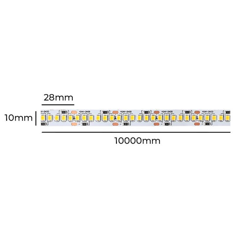 Fita LED Nordecor 22w/mt 4000K 240 Leds IP20 10mm 24V (Rolo 10 metros) 7094