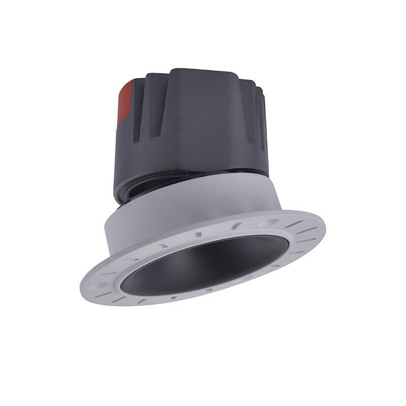 Embutido Nordecor Zagle No-Frame 10 watts 2700K 24° Sof Preto Ø101x64mm IRC97 Bivolt 6449
