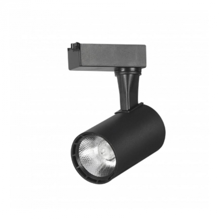 Spot para Trilho Romalux Preto 10 watts 2700K 23° 84X117X200mm IP20 Bivolt 30210