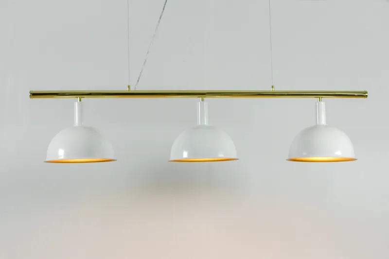 Pendente Golden Art Lustre Bilhar 1/2 Bola 3 Cúpulas 3L E27 1400mm T143-3PI