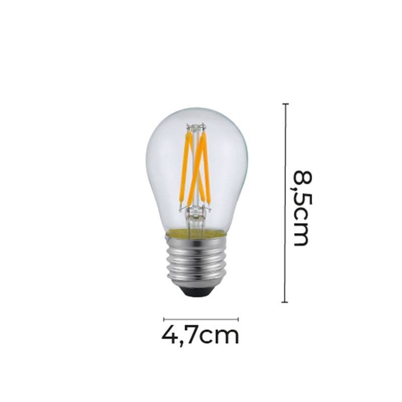 Lâmpada Filamento Led Nordecor G45 4 watts 47x85mm E27 2400K Clear 1052