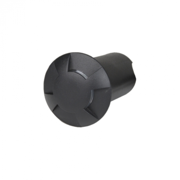 Balizador de Solo Romalux 4 Fachos Preto 0,75 watts 60° 2700K IP66 10043
