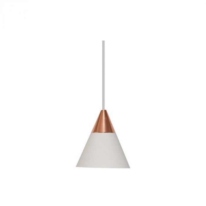 Pendente Romalux Mini Cone Branco 7 watts 3000K IP20 Bivolt Ø72x75mm P0037