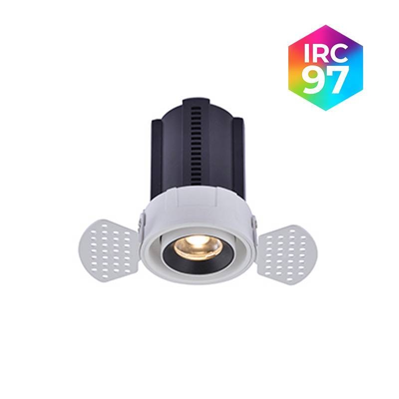 Embutido Nordecor Aiva No Frame 12 watts 2700K 24° Sof Preto Ø150x104mm IRC97 Bivolt 6460