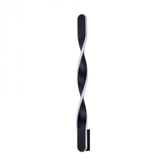 Arandela Usina imports Fita Preto 15 watts 3000K Bivolt 40X600X100mm UI20099/15PTPT