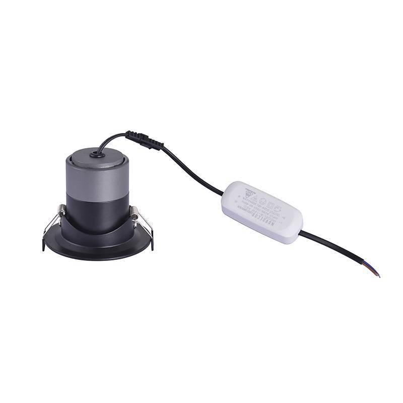 Embutido Nordecor Lova 10 watts 2700K 15°-60° Sof Preto Ø95x76mm IRC97 Bivolt 6453
