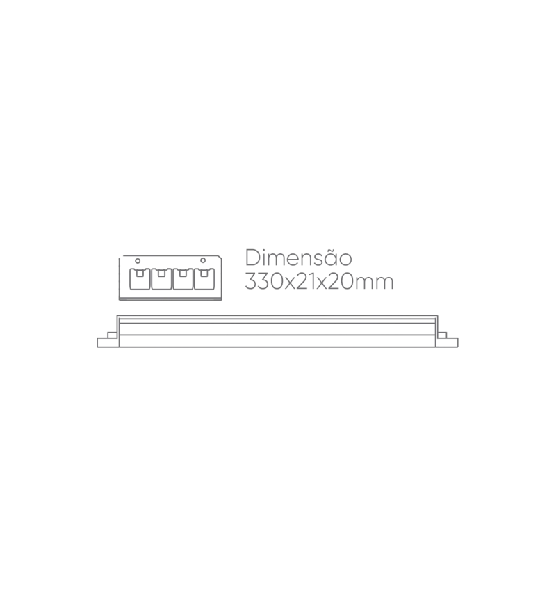 Fonte 24V Romalux 1,04A Dimerizável 25 watts IP20 Bivolt 330X21X20mm 60022