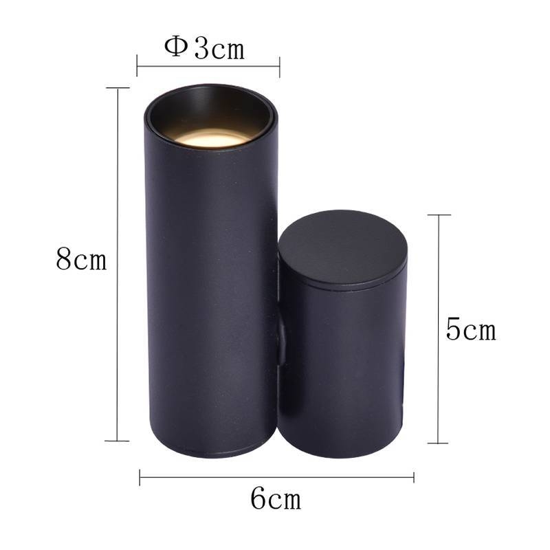 Spot Direcional Nordecor Kona Gin 3 watts 2700K 24° Sof Preto Ø30x80mm IRC97 Bivolt 6436