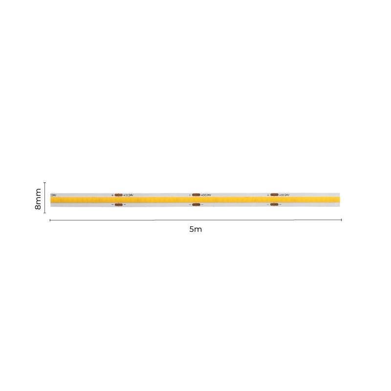 Fita LED Nordecor 24V COB 11,6w/mt 4000K 352 Leds IP20 8mm (Rolo 5 metros) 7098