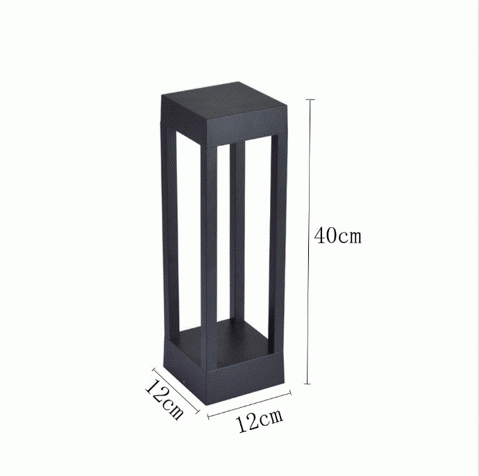 Poste Balizador Nordecor Zean 10 watts 3000K Preto 400x120x120mm IP66 2683