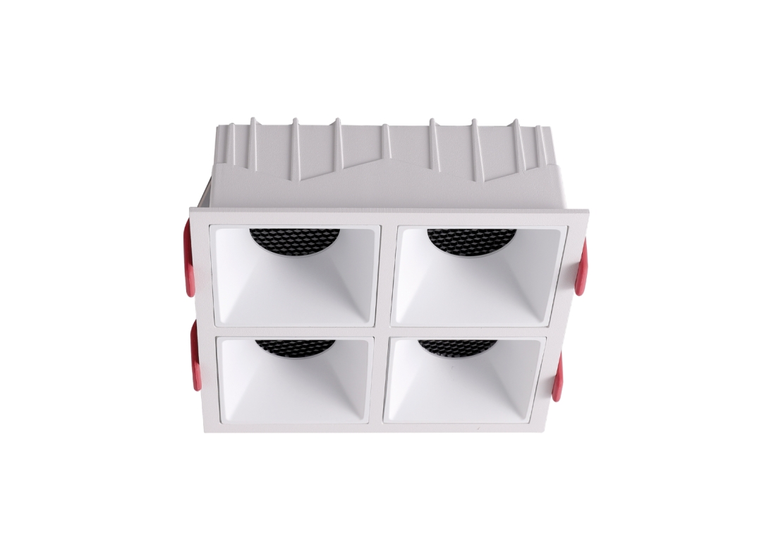 Luminária Embutir Romalux Square 28 watts 2700K 24° Antiofuscante IP20 125x125x55mm 80218