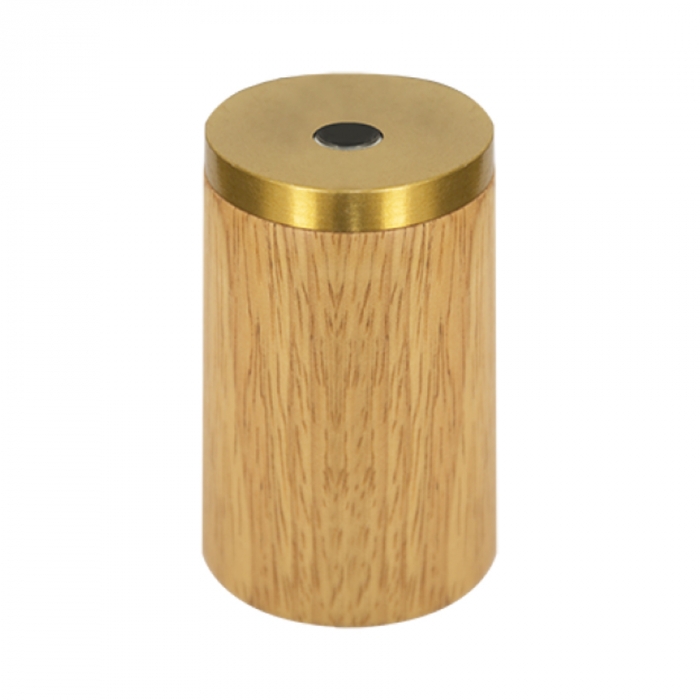 Pendente Romalux Wood Chiaro Madeira e Alumínio Marrom 1L E27 IP20 Bivolt Ø40X80mm P0008