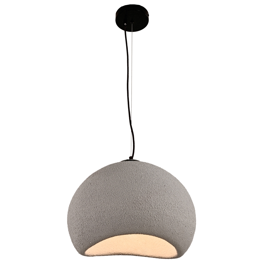 Pendente Sindora Metal e Resina Concreto 1L E27 Ø500x300mm DCD04088