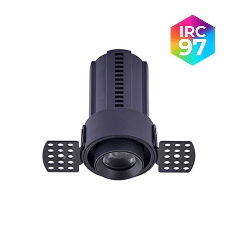 Embutido Nordecor Aiva No Frame 7 watts 2700K 24° Sof Preto Ø108x81mm IRC97 Bivolt 6459