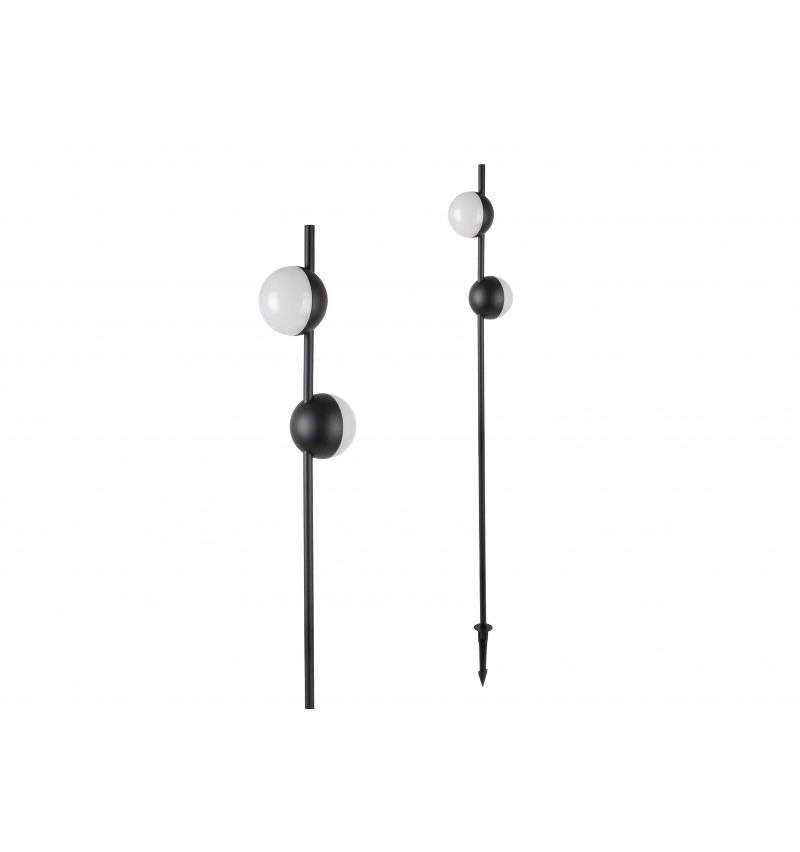 Poste Balizador Romalux Pole Globe Double 12 watts 2700K IP66 Ø45x800mm 10151