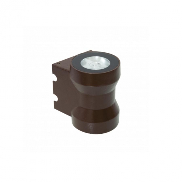 Arandela Romalux Floating Spot Alumínio Marrom 10 watts 2700K 2 Fachos 15° IP66 100x77x92mm 90016