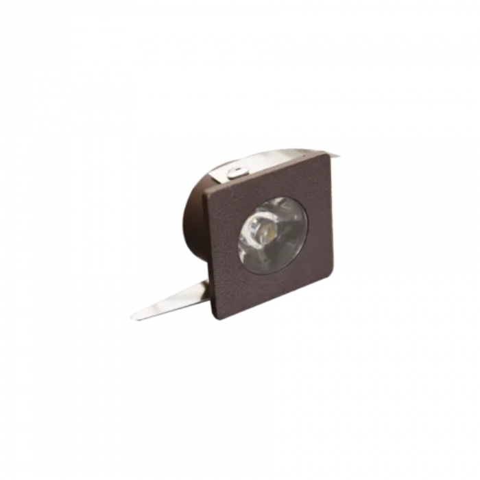Mini Embutido para Móveis Romalux Marrom Quadrado 2 watts 30° 3000K IP20 30x30x17mm 80119A