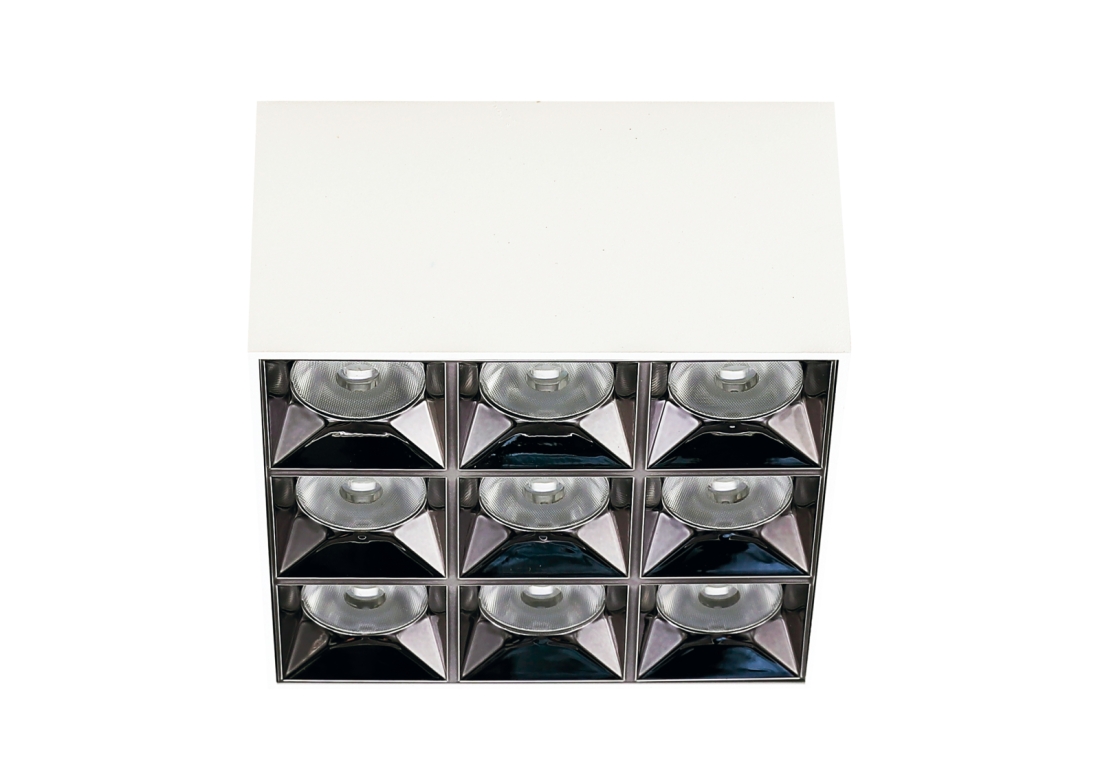 Mini Downlight Sobrepor Romalux 30 watts 24° 2700K IP20 120x120x66mm 80224