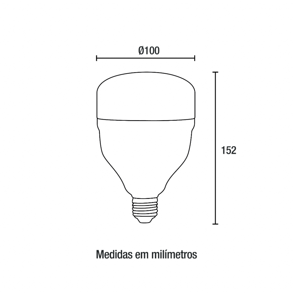 Lâmpada Blumenau Bulbo 40 watts 6500K IP20 Ø80x120mm 03407016

