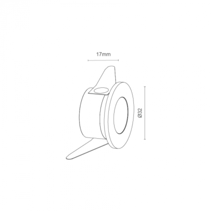 Mini Embutido para Móveis Romalux Marrom Redondo 2 watts 30° 3000K IP20 Ø32X17mm 80121A