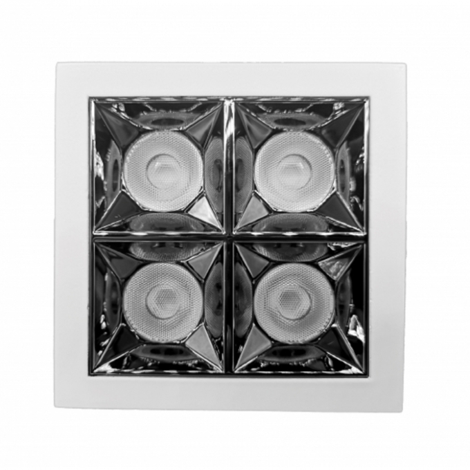 Spot Mini Embutir Romalux Downlight 10 watts 2700K 24° IP20 Bivolt 75x75x50mm 80194