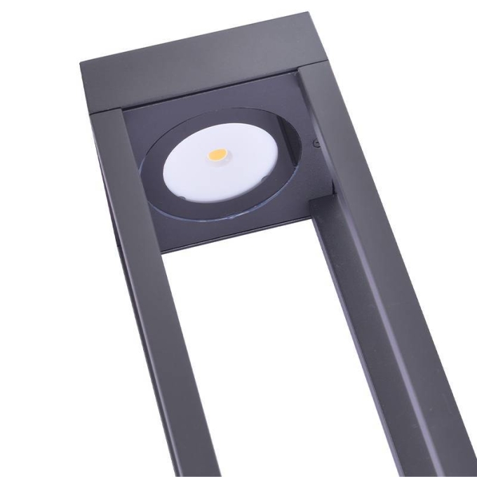Poste Balizador Nordecor Zean 10 watts 3000K Preto 600x115x123mm IP66 2684