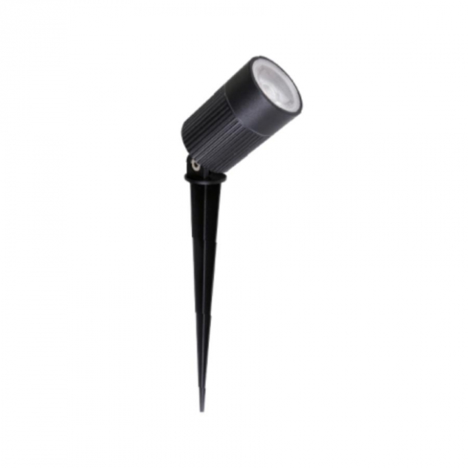 Espeto de Led Romalux Metal Preto 5 watts 2700K IP66 Ø50x340mm 10034A
