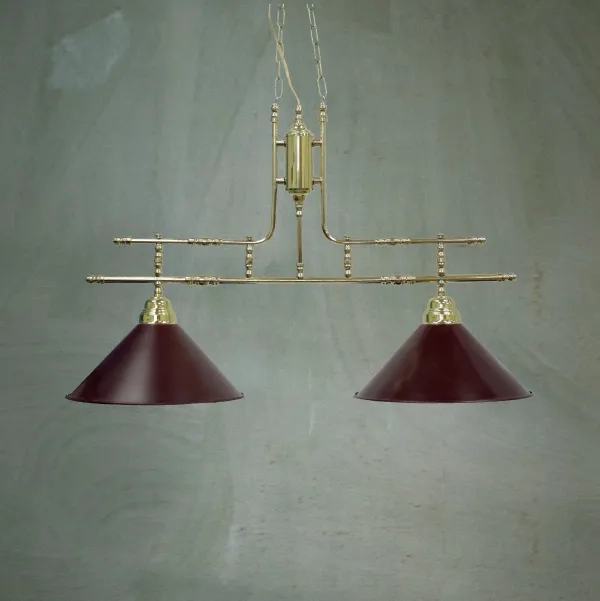 Pendente Golden Art Brilhar 2 Cúpulas 2L E27 800mm T140-2PI