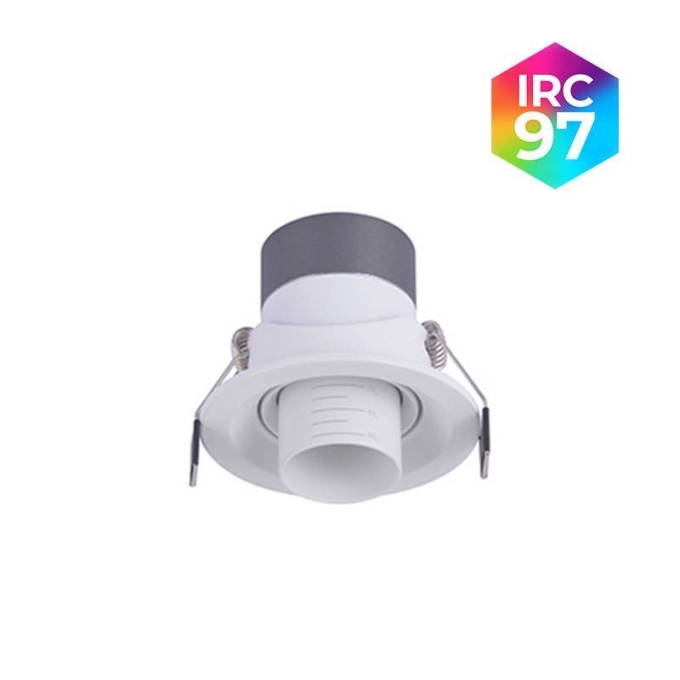 Embutido Nordecor Lova 5 watts 2700K 15°-60° Sof Branco Ø75x58mm IRC97 Bivolt 6450