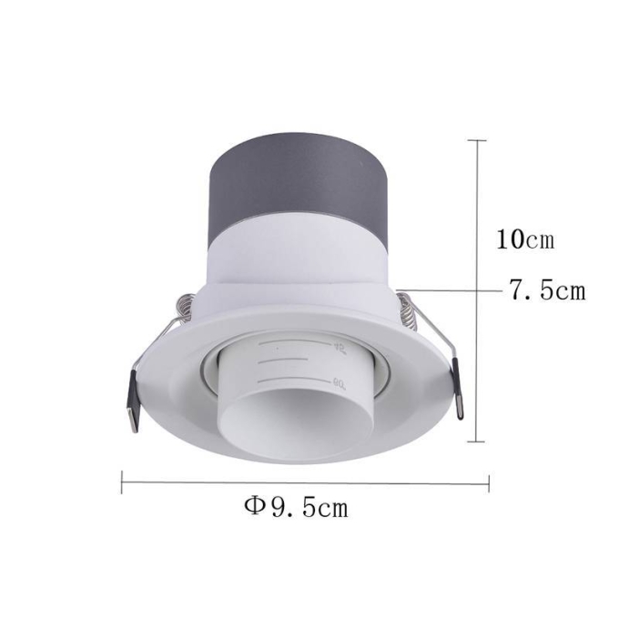 Embutido Nordecor Lova 10 watts 2700K 15°-60° Sof Branco Ø95x76mm IRC97 Bivolt 6452