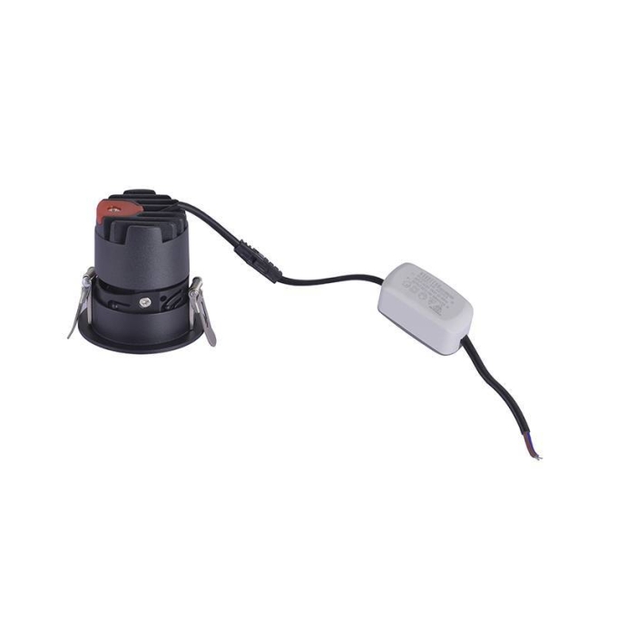 Embutido Nordecor Zagle 5 watts 2700K 24° Sof Preto Ø64x65mm IRC97 Bivolt 6443