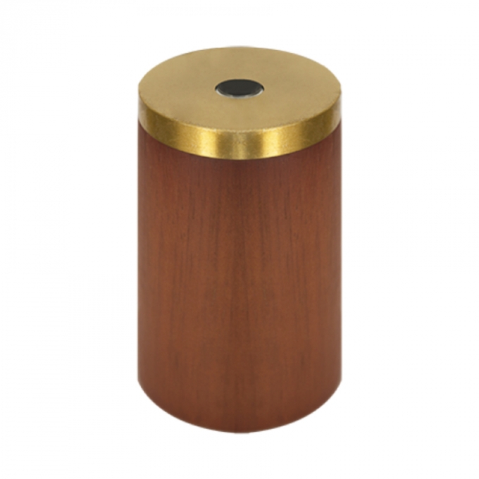 Pendente Romalux Wood Scuro Madeira e Alumínio Marrom 1L E27 IP20 Bivolt Ø40X80mm P0007