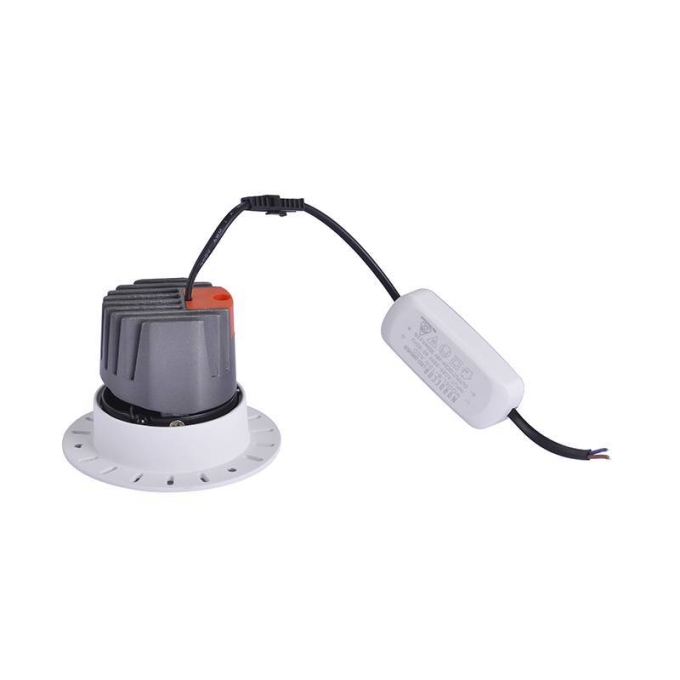Embutido Nordecor Zagle No-Frame 10 watts 2700K 24° Sof Preto Ø101x64mm IRC97 Bivolt 6449
