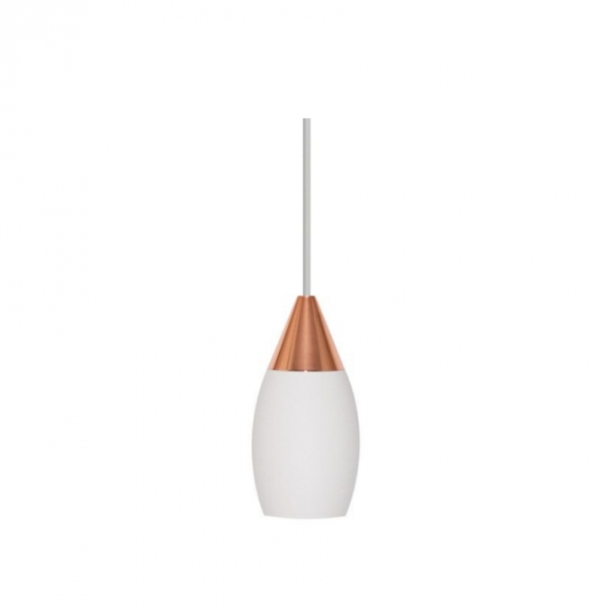 Pendente Romalux Mini Drop Branco 7 watts 3000K IP20 Bivolt Ø45x90mm P0035