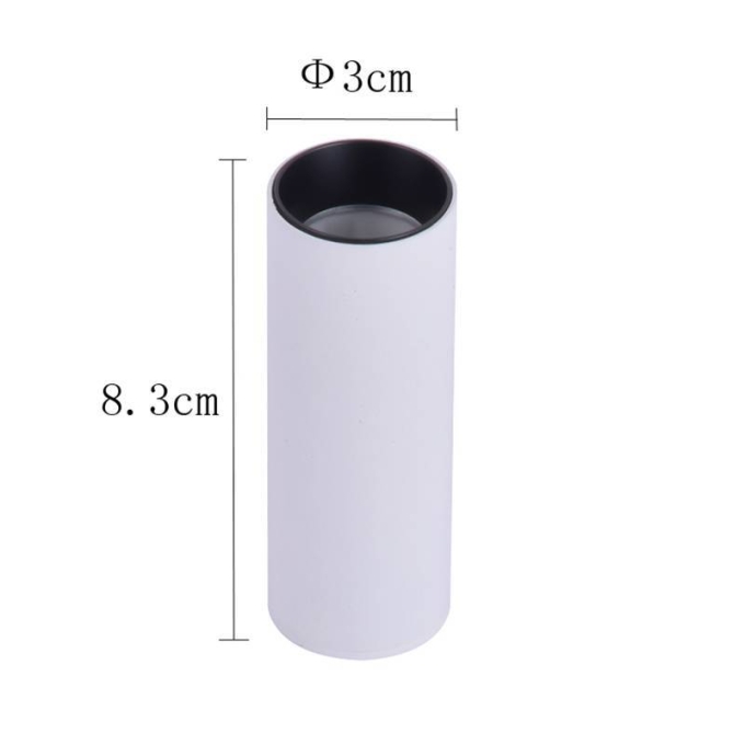 Spot Sobrepor Redondo Nordecor Kona Sof 3 watts 2700K 24° Branco Ø30x83mm IRC97 Bivolt 6433