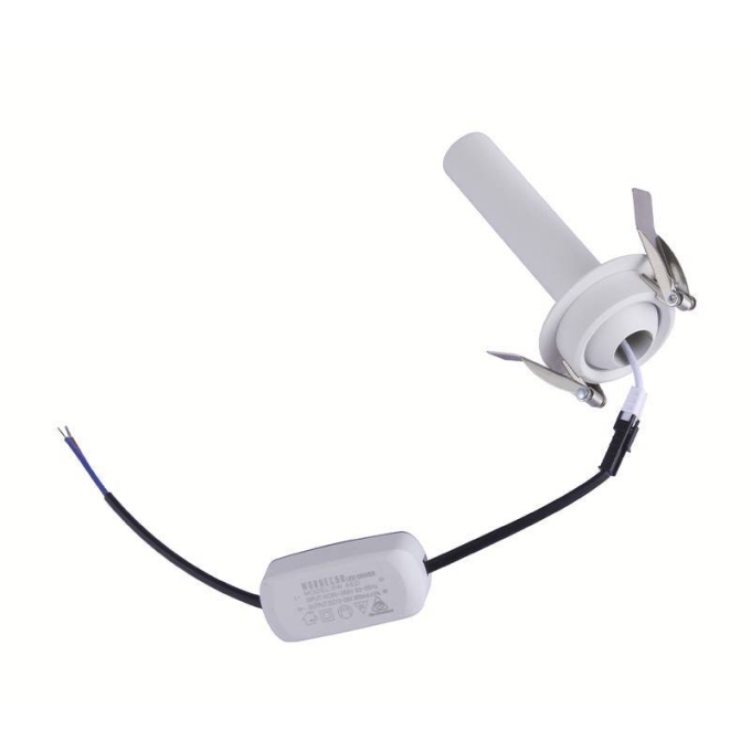 Spot Embutido Nordecor Lea 5 watts 2700K 24° Sof Branco Ø25x100mm IRC97 Bivolt 6466