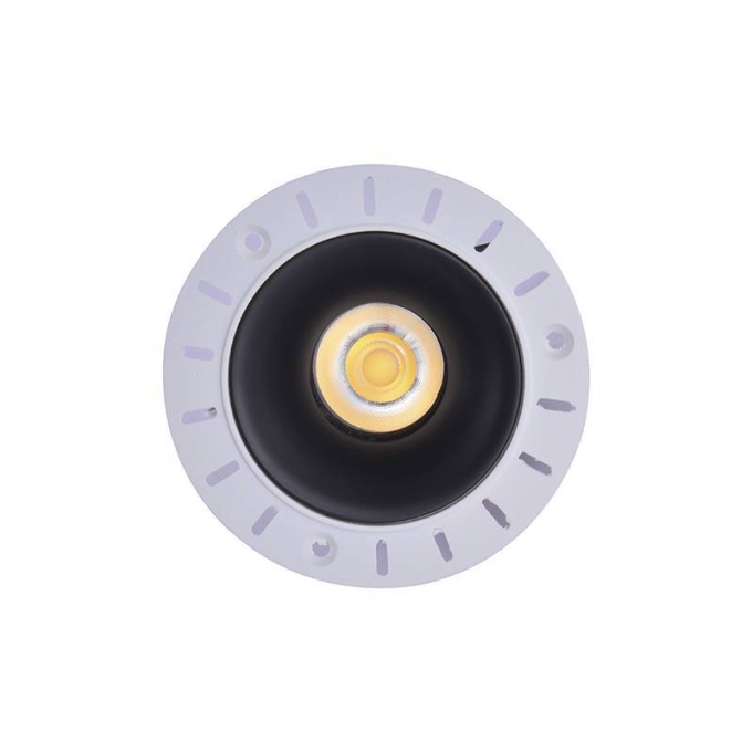 Embutido Nordecor Zagle No-Frame 10 watts 2700K 24° Sof Preto Ø101x64mm IRC97 Bivolt 6449