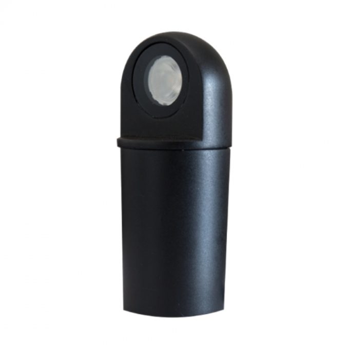 Poste Balizador Romalux Foco Metal Preto 3 watts 15° 2700K IP66 Ø50X119mm 10121