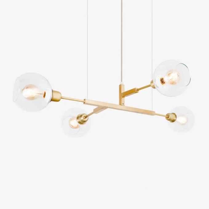 Lustre Golden Art Quattro 70 Glass 4L E27 1000x820x220mm T4470PI
