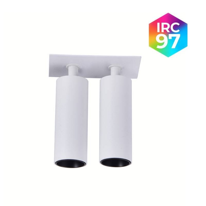 Spot Embutido Nordecor Kona Duplo 3 watts 2700K 24° Sof Branco Ø30x80mm IRC97 Bivolt 6464