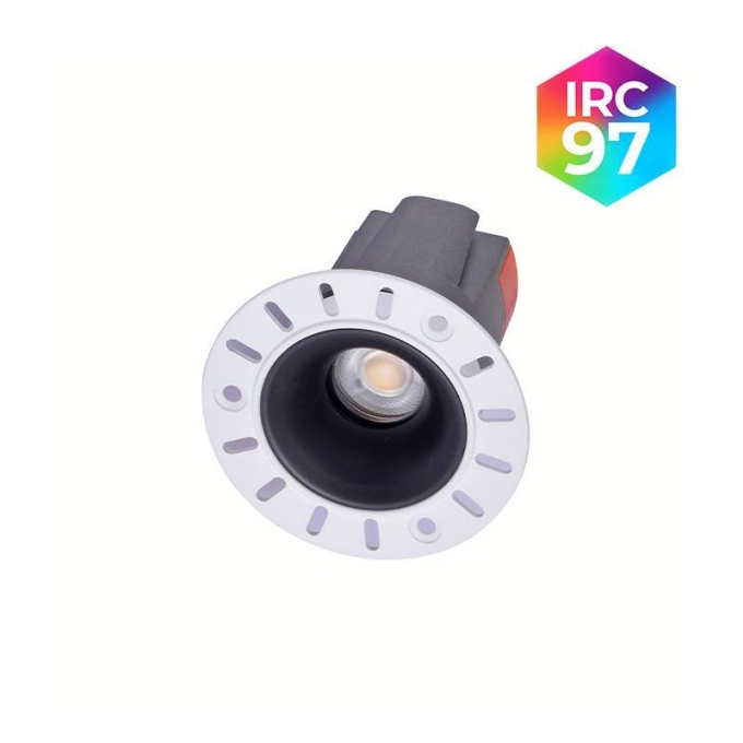 Embutido Nordecor Zagle No-Frame 5 watts 2700K 24° Sof Preto Ø81x69mm IRC97 Bivolt 6448
