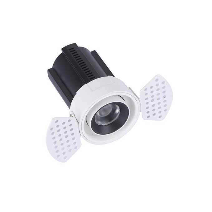 Embutido Nordecor Aiva No Frame 12 watts 2700K 24° Sof Preto Ø150x104mm IRC97 Bivolt 6460