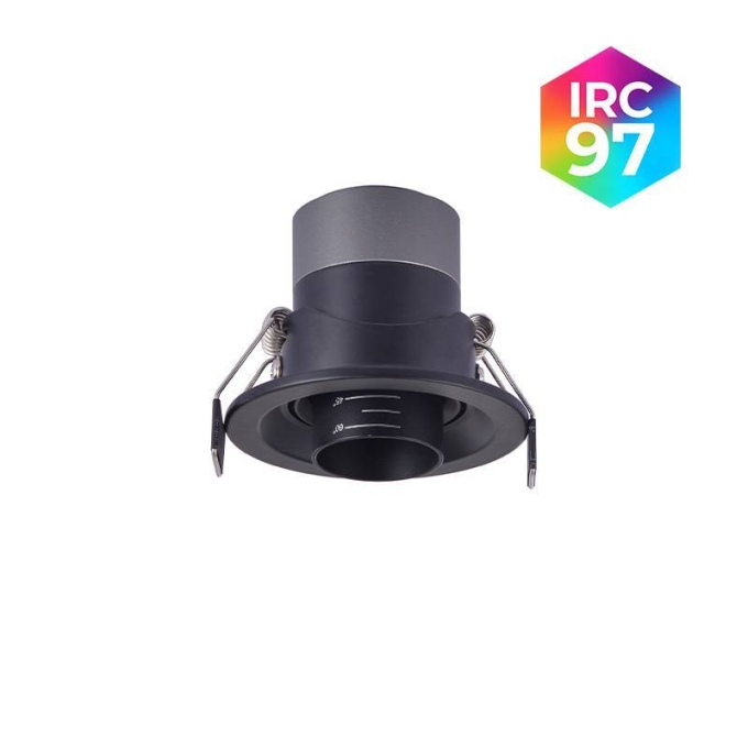 Embutido Nordecor Lova 5 watts 2700K 15°-60° Sof Preto Ø75x58mm IRC97 Bivolt 6451