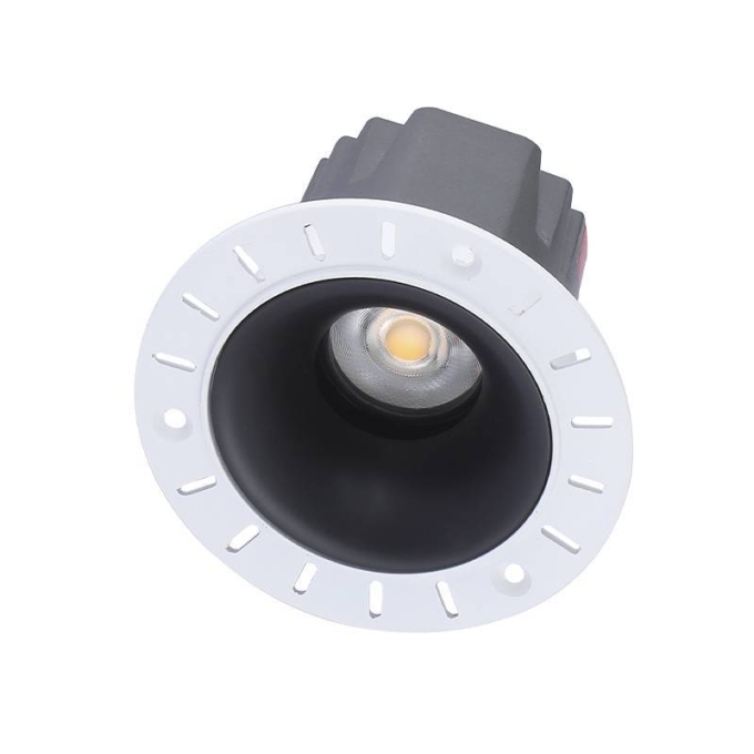 Embutido Nordecor Zagle No-Frame 5 watts 2700K 24° Sof Preto Ø81x69mm IRC97 Bivolt 6448
