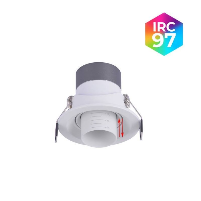 Embutido Nordecor Lova 10 watts 2700K 15°-60° Sof Branco Ø95x76mm IRC97 Bivolt 6452