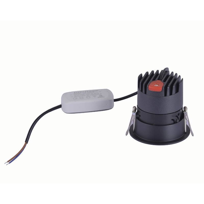 Embutido Nordecor Zagle 10 watts 2700K 24° Sof Preto Ø85x80mm IRC97 Bivolt 6445
