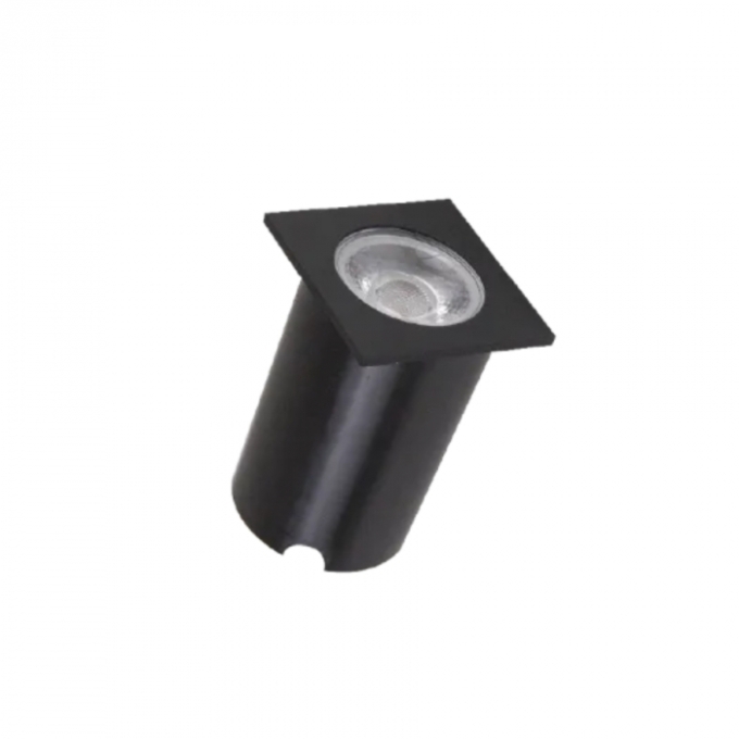 Embutido de Solo Quadrado Romalux Metal Preto 4,5 watts 30° 2700K IP66 60X60X71mm 10073A