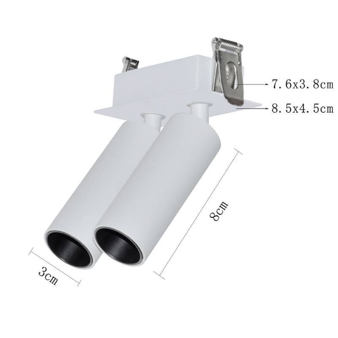 Spot Embutido Nordecor Kona Duplo 3 watts 2700K 24° Sof Branco Ø30x80mm IRC97 Bivolt 6464