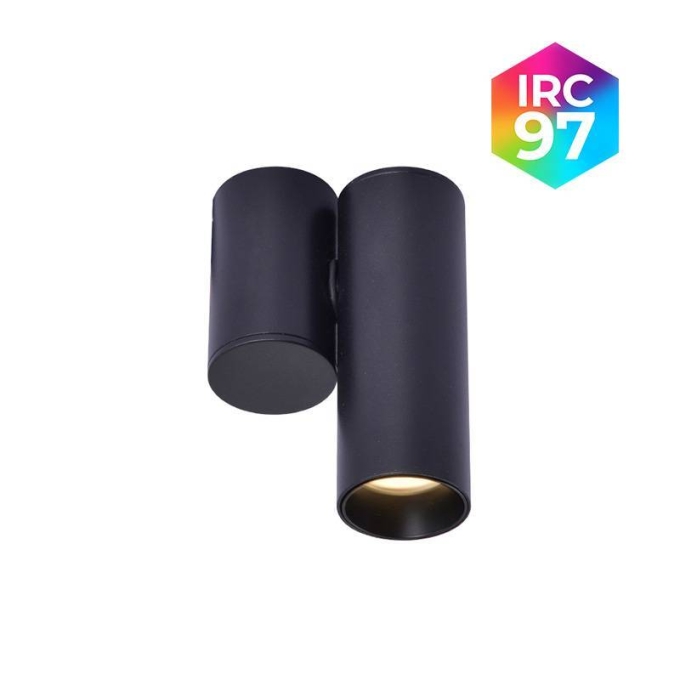 Spot Direcional Nordecor Kona Gin 3 watts 2700K 24° Sof Preto Ø30x80mm IRC97 Bivolt 6436